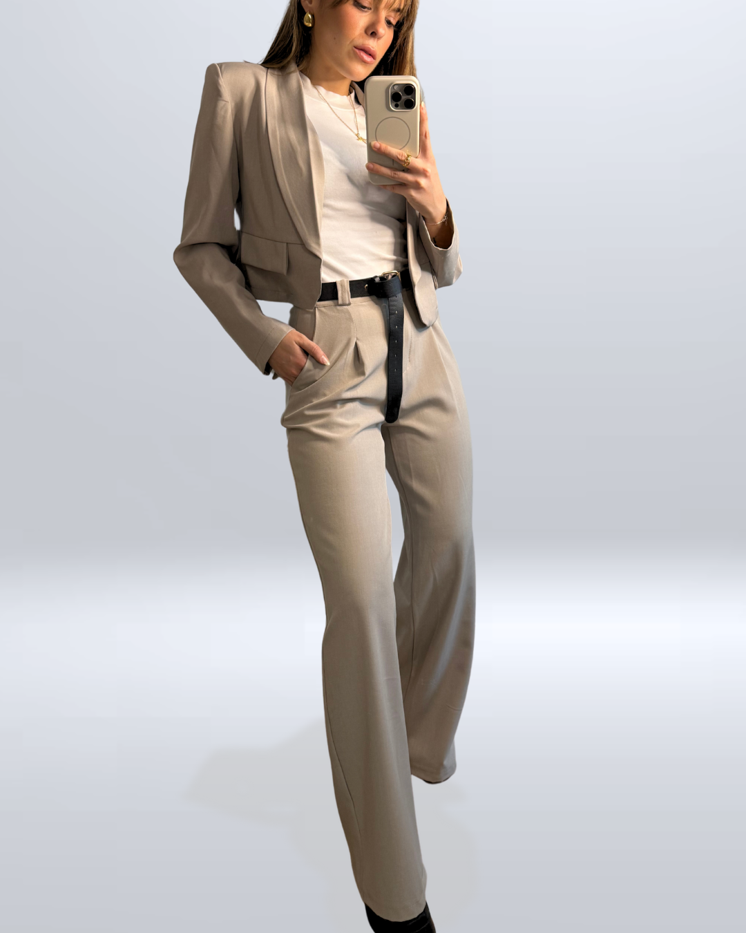 BLAZER TRAJE BEIGE